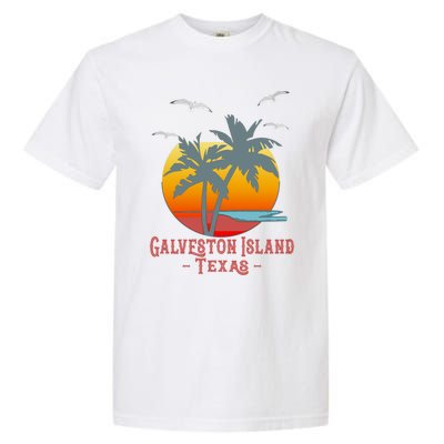 Galveston Island Texas Vintage Beach Souvenir Meaningful Gift Garment-Dyed Heavyweight T-Shirt