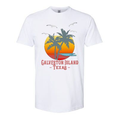 Galveston Island Texas Vintage Beach Souvenir Meaningful Gift Softstyle CVC T-Shirt