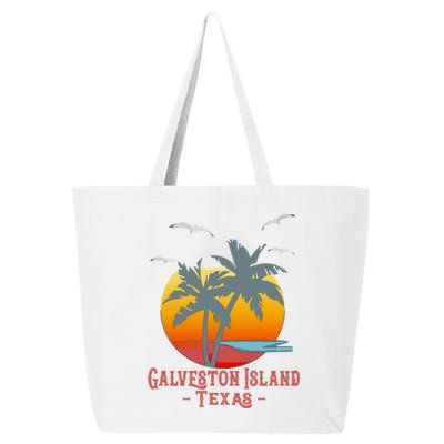 Galveston Island Texas Vintage Beach Souvenir Meaningful Gift 25L Jumbo Tote