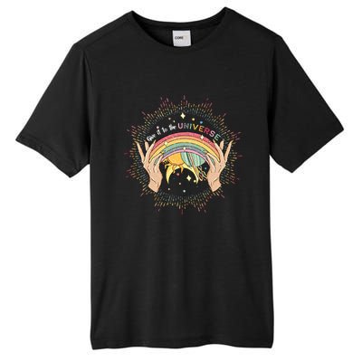 Give It To Universe Celestial Gay Mystical Lesbian Rainbow Color Tall Fusion ChromaSoft Performance T-Shirt