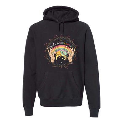 Give It To Universe Celestial Gay Mystical Lesbian Rainbow Color Premium Hoodie