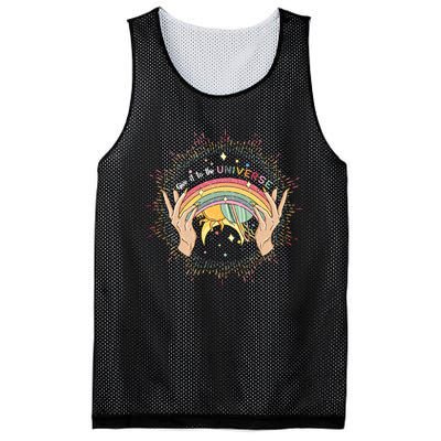 Give It To Universe Celestial Gay Mystical Lesbian Rainbow Color Mesh Reversible Basketball Jersey Tank