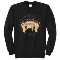 Give It To Universe Celestial Gay Mystical Lesbian Rainbow Color Tall Sweatshirt