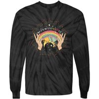 Give It To Universe Celestial Gay Mystical Lesbian Rainbow Color Tie-Dye Long Sleeve Shirt