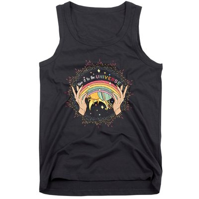 Give It To Universe Celestial Gay Mystical Lesbian Rainbow Color Tank Top