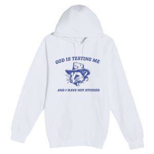 God Is Testing Me Possum Weird Opossum Premium Pullover Hoodie