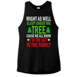 Gift In The Family Funny Christmas Holiday Ladies PosiCharge Tri-Blend Wicking Tank