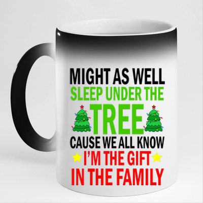 Gift In The Family Funny Christmas Holiday 11oz Black Color Changing Mug