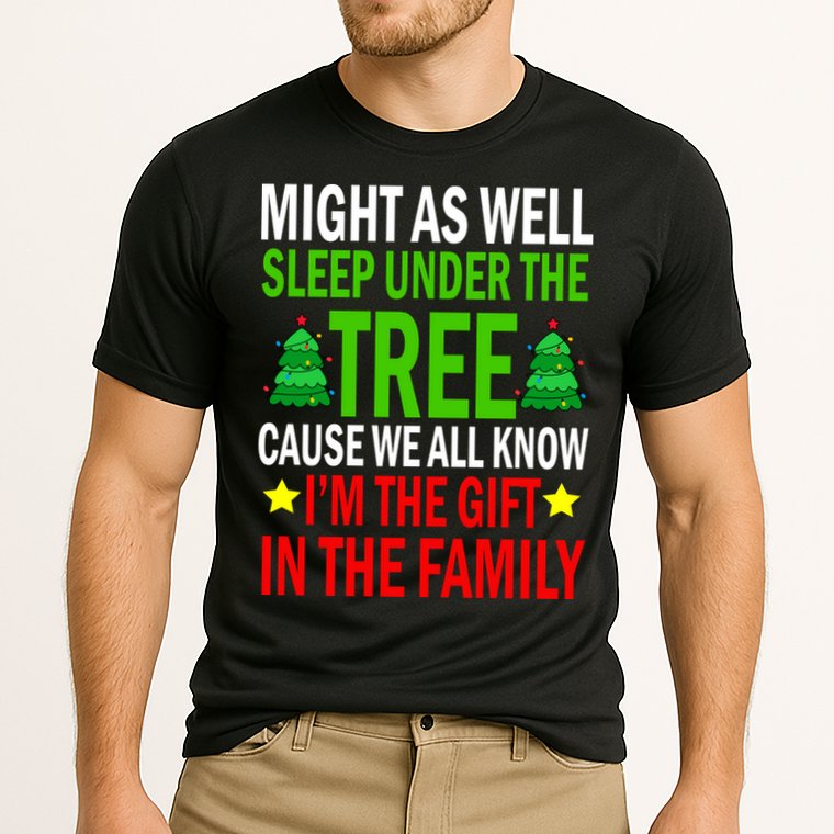 Gift In The Family Funny Christmas Holiday Cooling Performance Crew T-Shirt