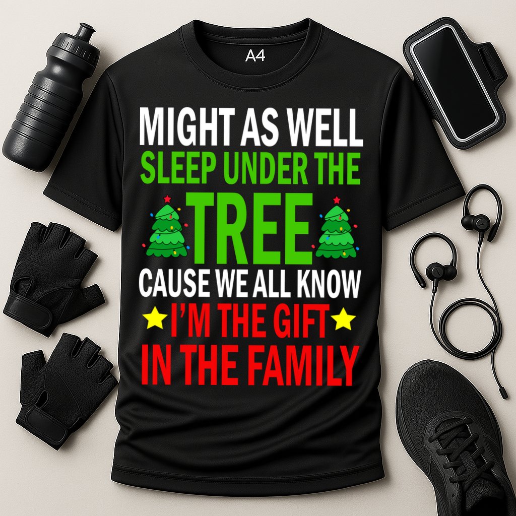 Gift In The Family Funny Christmas Holiday Cooling Performance Crew T-Shirt