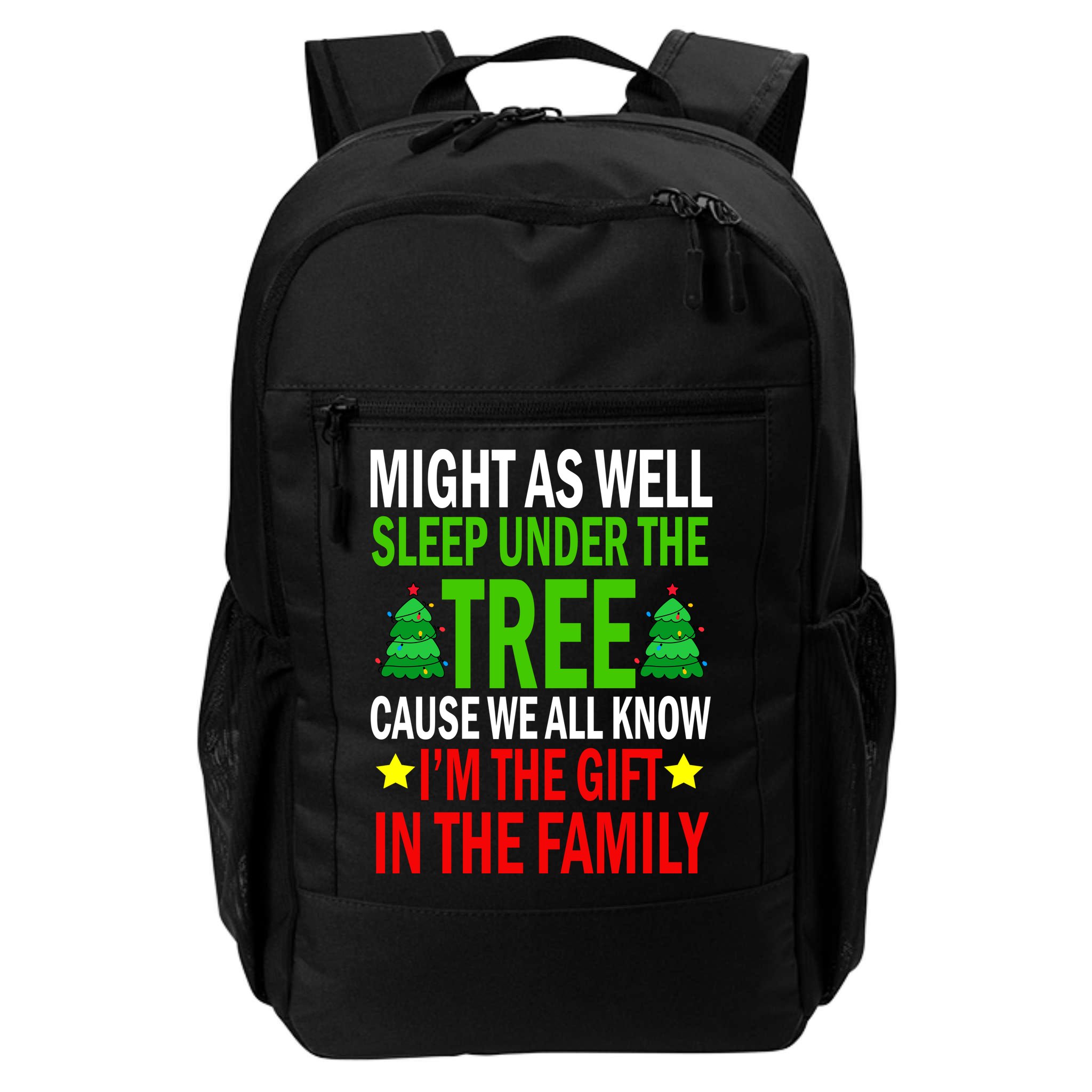 Gift In The Family Funny Christmas Holiday Backpack
