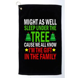 Gift In The Family Funny Christmas Holiday Platinum Collection Golf Towel