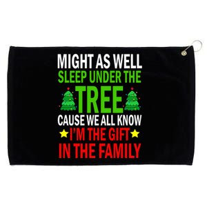 Gift In The Family Funny Christmas Holiday Grommeted Golf Towel