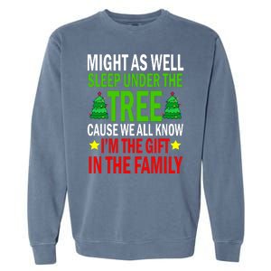 Gift In The Family Funny Christmas Holiday Garment-Dyed Sweatshirt