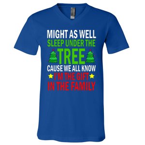 Gift In The Family Funny Christmas Holiday V-Neck T-Shirt