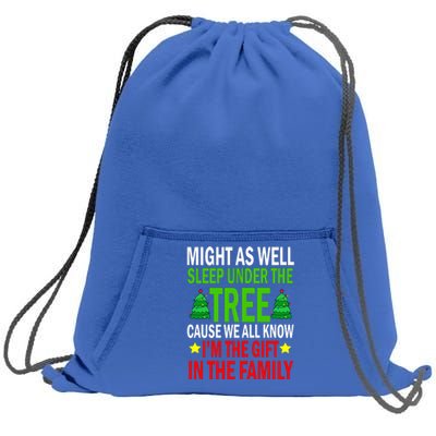 Gift In The Family Funny Christmas Holiday Sweatshirt Cinch Pack Bag