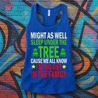 Gift In The Family Funny Christmas Holiday Womens Tank Top