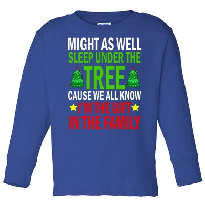 Gift In The Family Funny Christmas Holiday Toddler Long Sleeve Shirt