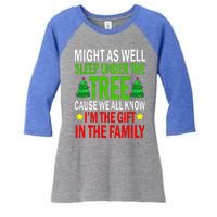 Gift In The Family Funny Christmas Holiday Women's Tri-Blend 3/4-Sleeve Raglan Shirt