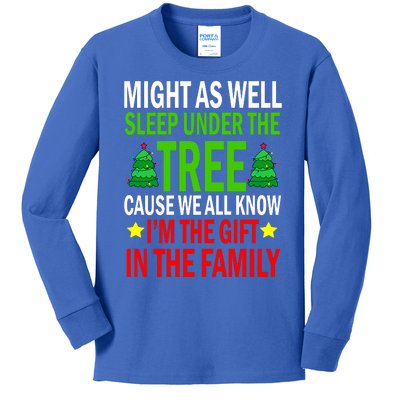 Gift In The Family Funny Christmas Holiday Kids Long Sleeve Shirt