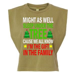 Gift In The Family Funny Christmas Holiday Garment-Dyed Women's Muscle Tee