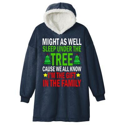 Gift In The Family Funny Christmas Holiday Hooded Wearable Blanket