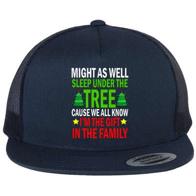 Gift In The Family Funny Christmas Holiday Flat Bill Trucker Hat