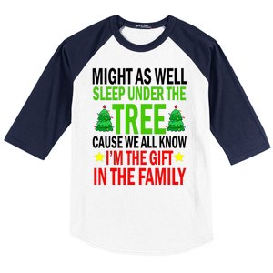 Gift In The Family Funny Christmas Holiday Baseball Sleeve Shirt