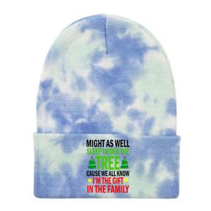 Gift In The Family Funny Christmas Holiday Tie Dye 12in Knit Beanie