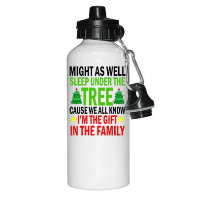 Gift In The Family Funny Christmas Holiday Aluminum Water Bottle