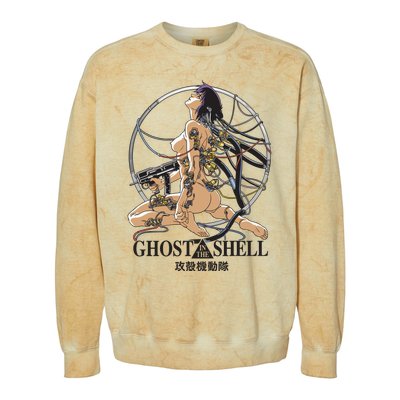 Ghost In The Shell Japanese Manga Anime Retro Gamer Cult Meme Movie Music Colorblast Crewneck Sweatshirt