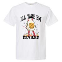 Groovy Ill Take Em Deviled Thanksgiving Funny Egg Garment-Dyed Heavyweight T-Shirt