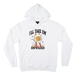 Groovy Ill Take Em Deviled Thanksgiving Funny Egg Hoodie