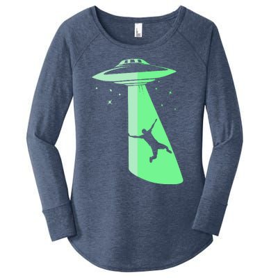 Glow In The Dark Ufo Abduction Night Sci Fi Alien Space Gift Birthday Science Women's Perfect Tri Tunic Long Sleeve Shirt