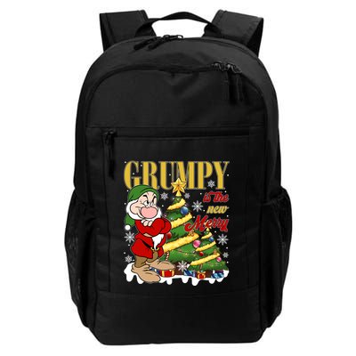 Grumpy Is The New Merry Grumpy Christmas Lights Grumpy Dwarf Daily Commute Backpack