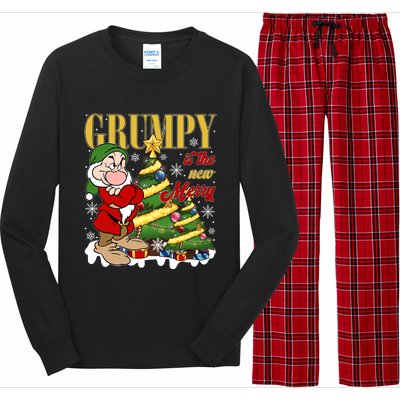 Grumpy Is The New Merry Grumpy Christmas Lights Grumpy Dwarf Long Sleeve Pajama Set