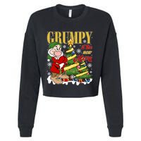 Grumpy Is The New Merry Grumpy Christmas Lights Grumpy Dwarf Cropped Pullover Crew
