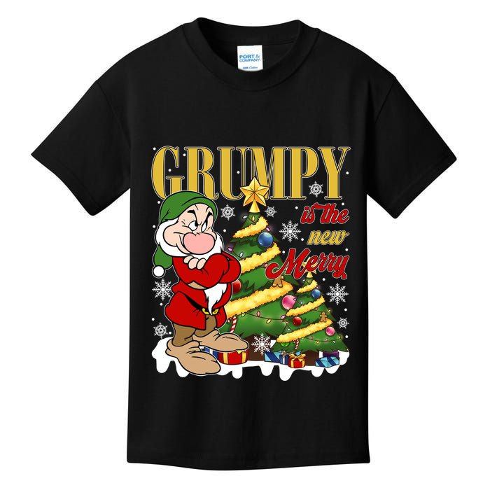 Grumpy Is The New Merry Grumpy Christmas Lights Grumpy Dwarf Kids T-Shirt
