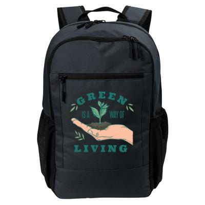 Green Is The Way Of Living Daily Commute Backpack