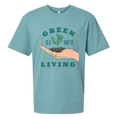Green Is The Way Of Living Sueded Cloud Jersey T-Shirt