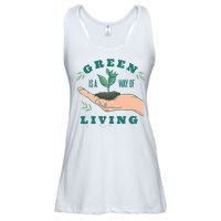 Green Is The Way Of Living Ladies Essential Flowy Tank