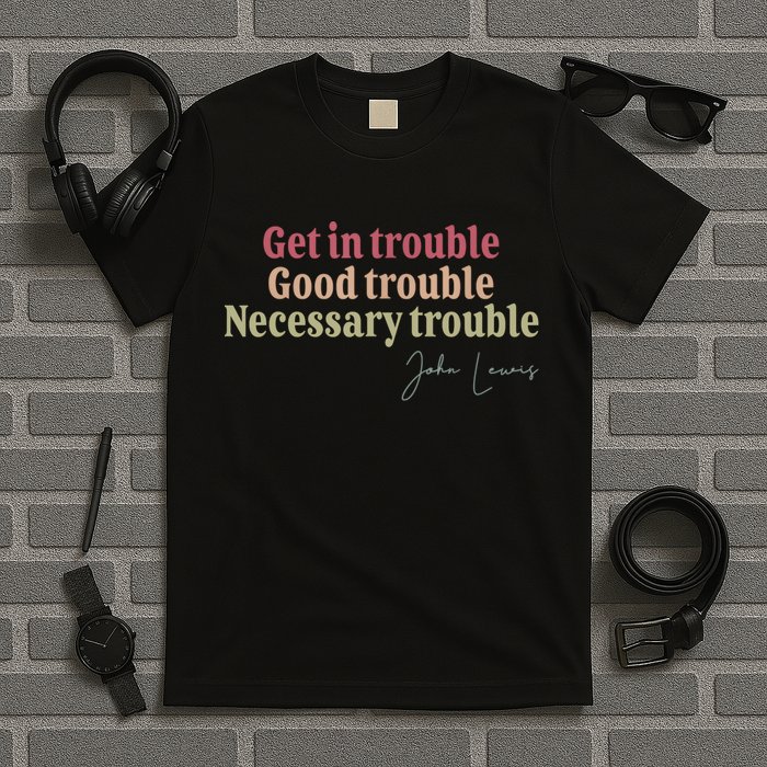 Get In Trouble Good Necessary Trouble John-Lewis Quote  T-Shirt