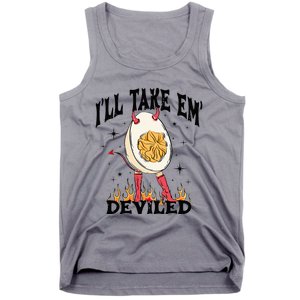 Groovy I'll Take Em' Deviled Thanksgiving Funny Egg Tank Top