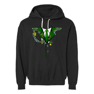 Green Irish Tux St. Patrick's Day Costume Garment-Dyed Fleece Hoodie