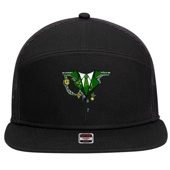 Green Irish Tux St. Patrick's Day Costume 7 Panel Mesh Trucker Snapback Hat