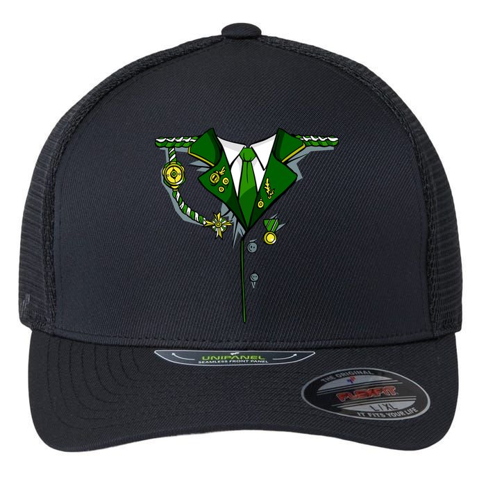 Green Irish Tux St. Patrick's Day Costume Flexfit Unipanel Trucker Cap