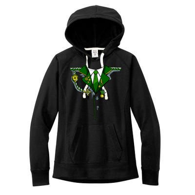 Green Irish Tux St. Patrick's Day Costume Women's Fleece Hoodie