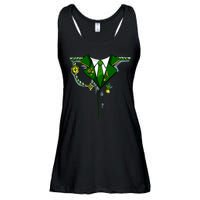 Green Irish Tux St. Patrick's Day Costume Ladies Essential Flowy Tank
