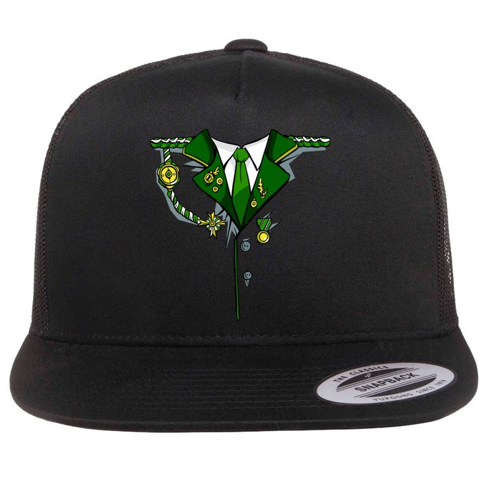 Green Irish Tux St. Patrick's Day Costume Flatbill Hat