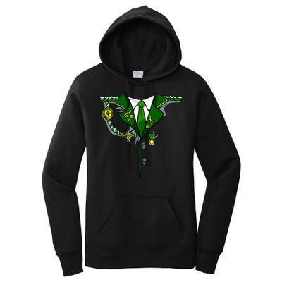 Green Irish Tux St. Patrick's Day Costume Women's Pullover Hoodie